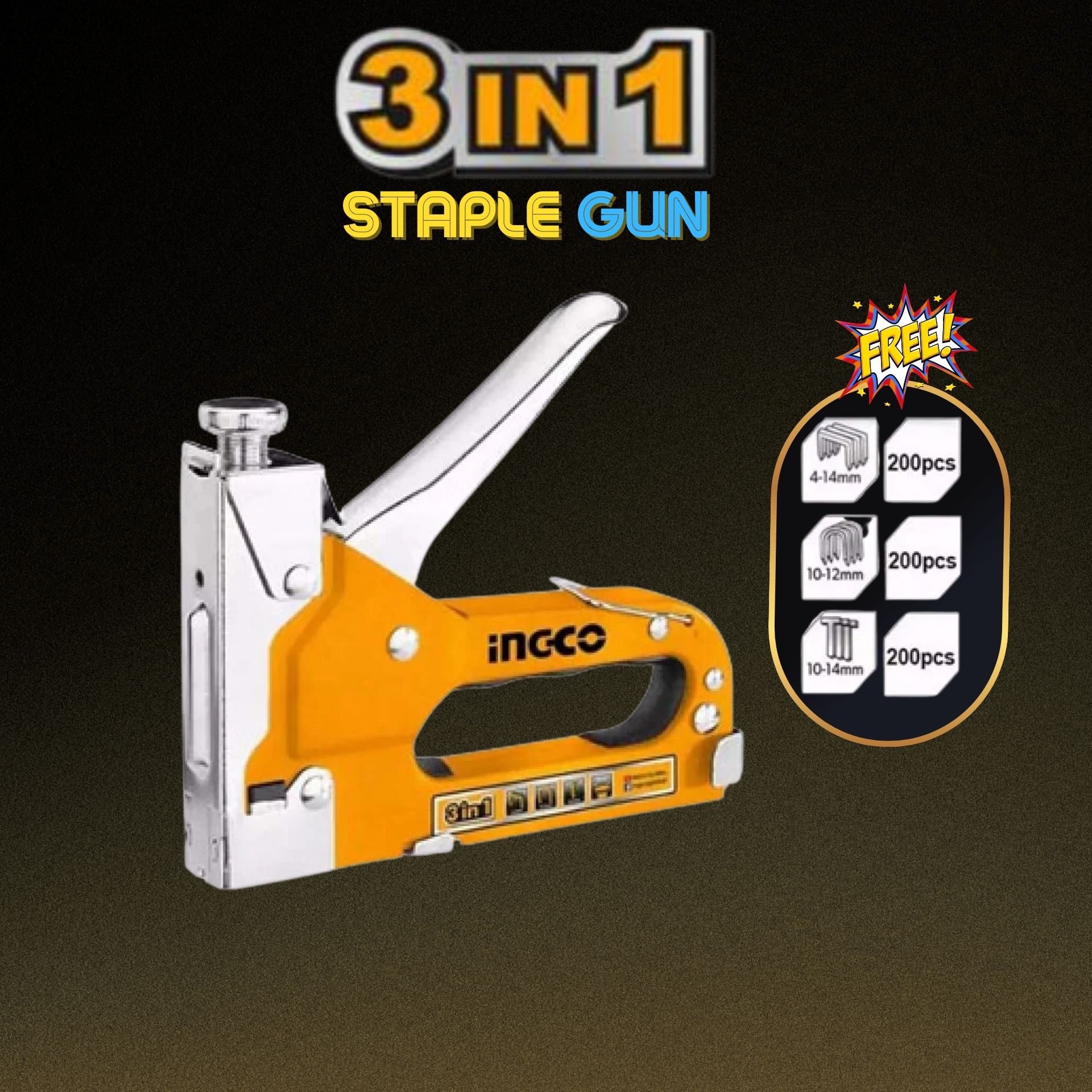 INGCO 3 IN 1 STAPLE GUN SPCL GLOBAL