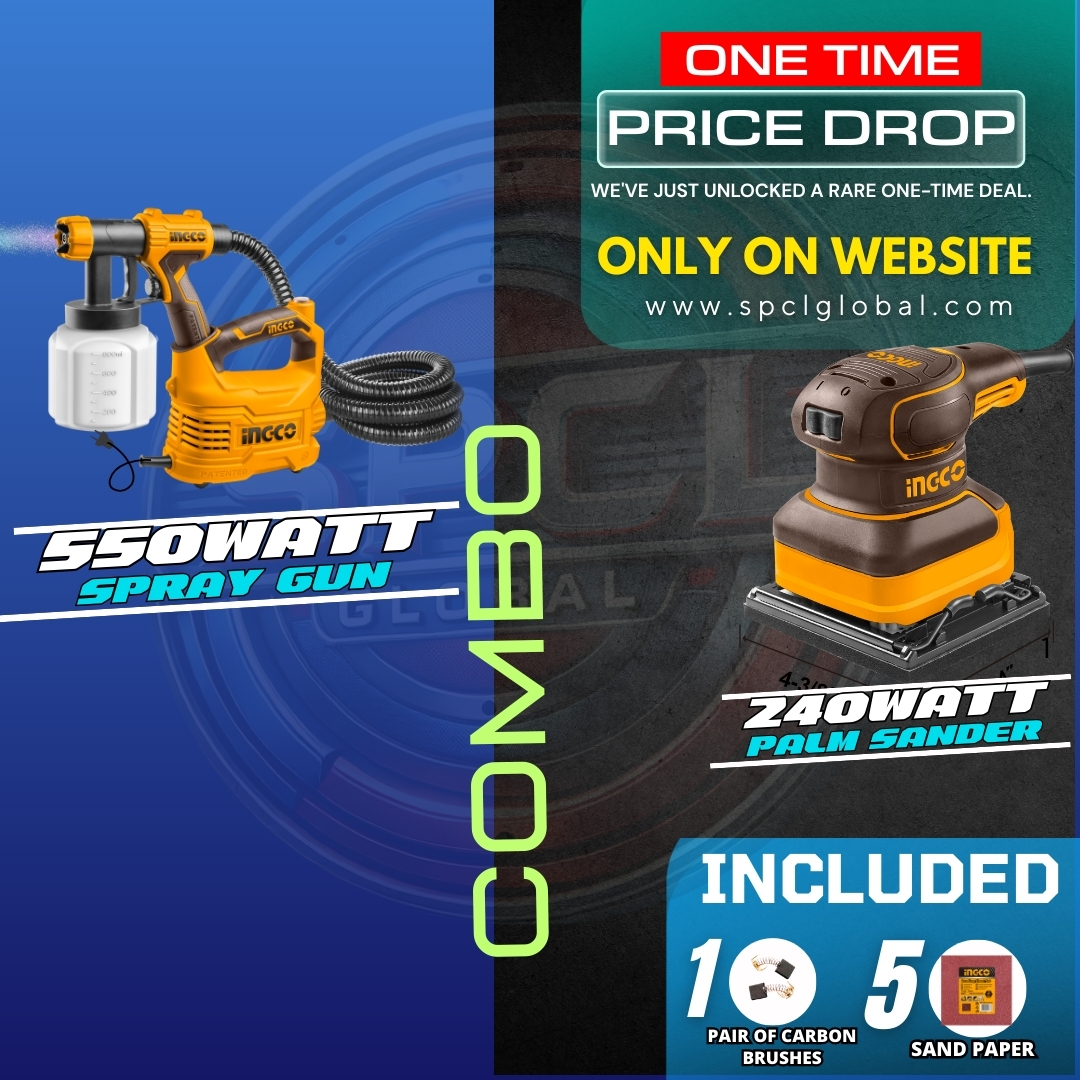 550W ELECTRIC SPRAY GUN + PALM SANDER COMBO