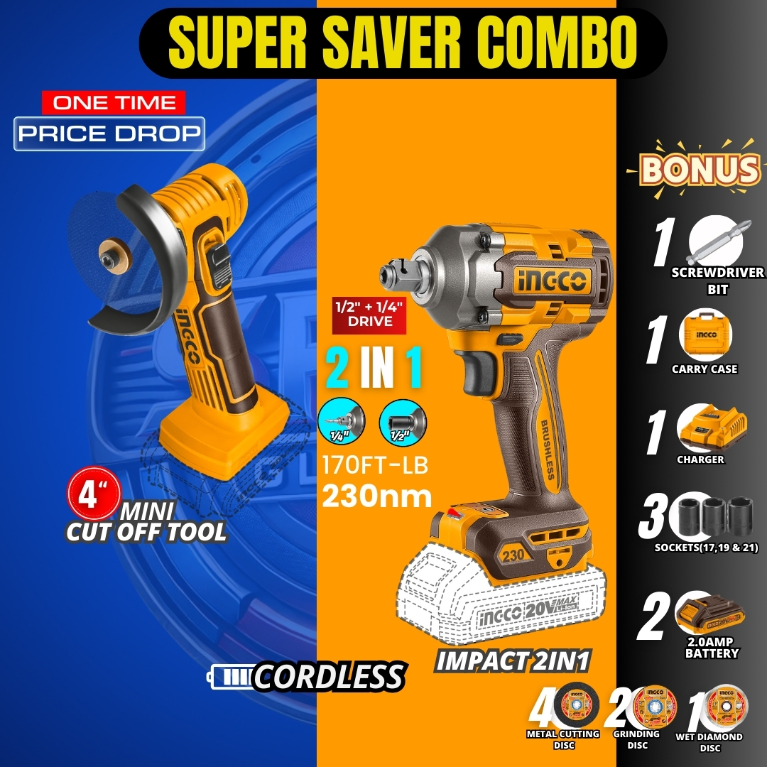 2IN1 CORDLESS IMPACT + MINI CUT OFF TOOL