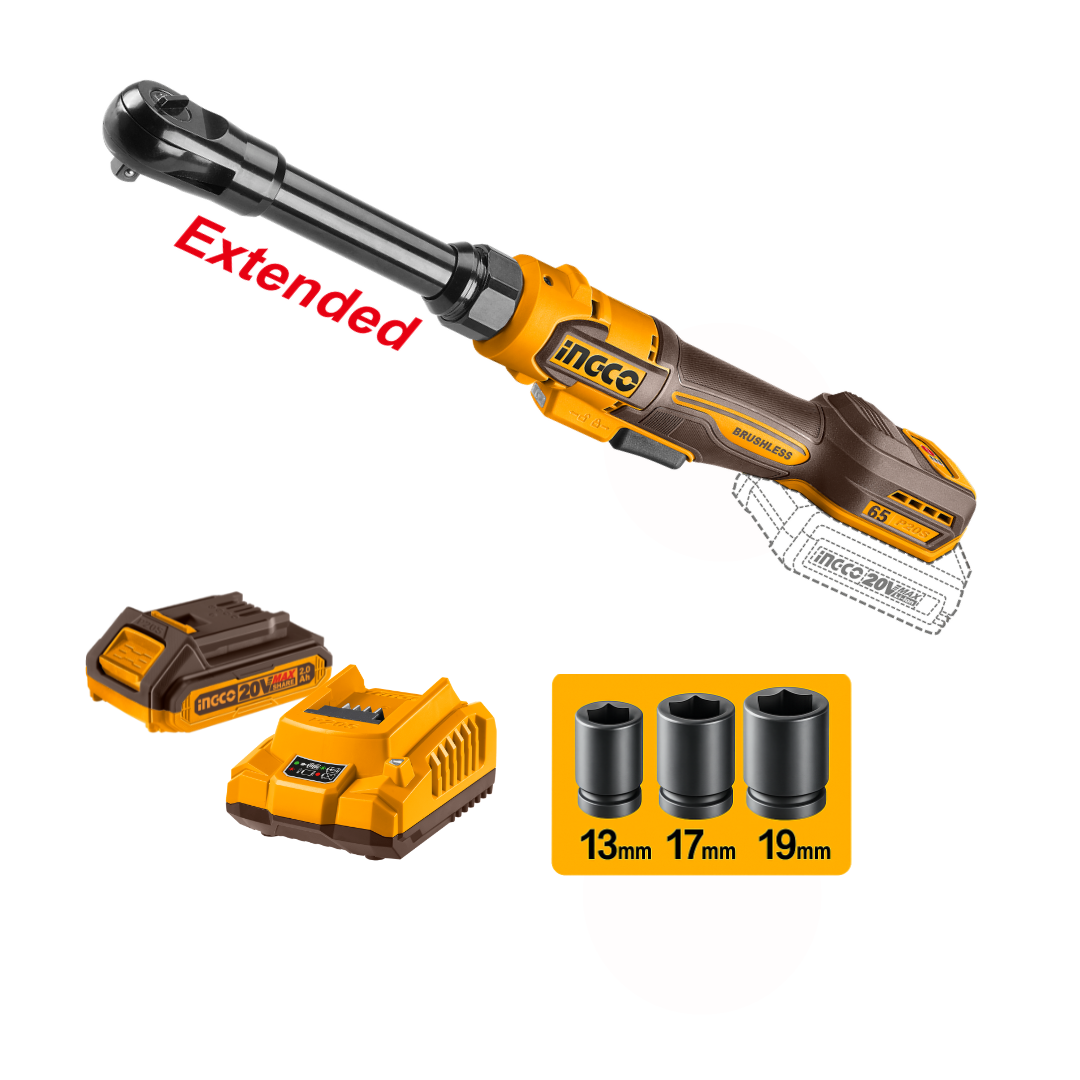 Ingco Rachet Power Tools INGCO 20V Cordless Drive Ratchet – 3/8